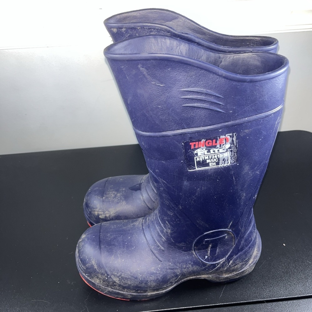 Tingley Flite Protective Work Boots Navy Red Outsole ASTM F2413-18 Size 8 Mens - Picture 4 of 5